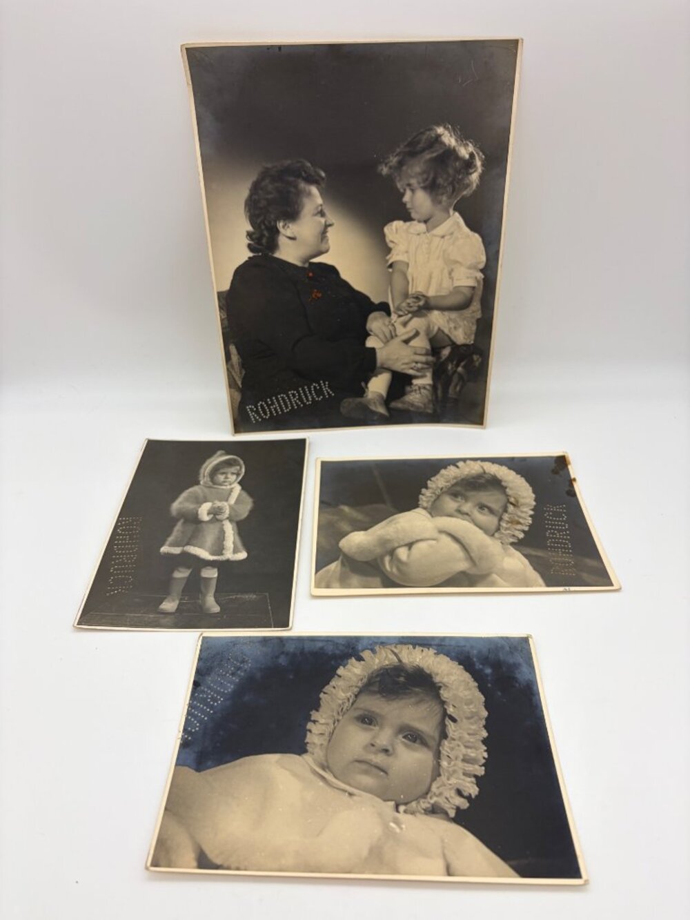 4 Vintage Atelier Binder Berlin Rohdruck Photo Proofs Baby Child Woman 1930s Lot